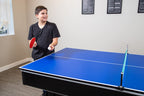 Hathaway Maverick 7-Foot Pool And Table Tennis Multi Game With Red Felt And Blue Table Tennis Surface Includes Cues, Paddles And