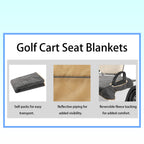 Golf Cart Seat Covers,Ezgo Seat Cover, Comfortable Golf Cart Seat Blanket, Golf Cart Seat Cushion Covers For 2-Person Seats Club