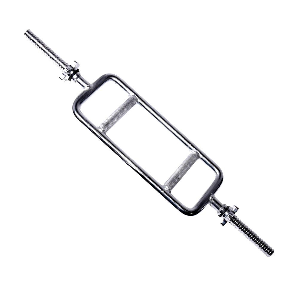Cap Barbell Standard 1 - Inch Threaded Triceps Bar With Collars, 34 - Inches - Chrome
