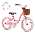 RoyalBaby Girls Bike Belle EZ Kids Bike, Balance and Pedal Bicycle, 16 Inch Wheel for Age 4-7 Years Toddlers to Big Kids, Pink