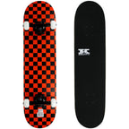 Krown Rookie Checker Skateboard, Black/Red, 7.75''