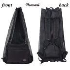 Pacmaxi Scuba Diving Bag, Oversized Mesh Scuba Diving Backpack For Snorkeling Gear & Equipment, Holds Mask, Fins, Snorkel (Black