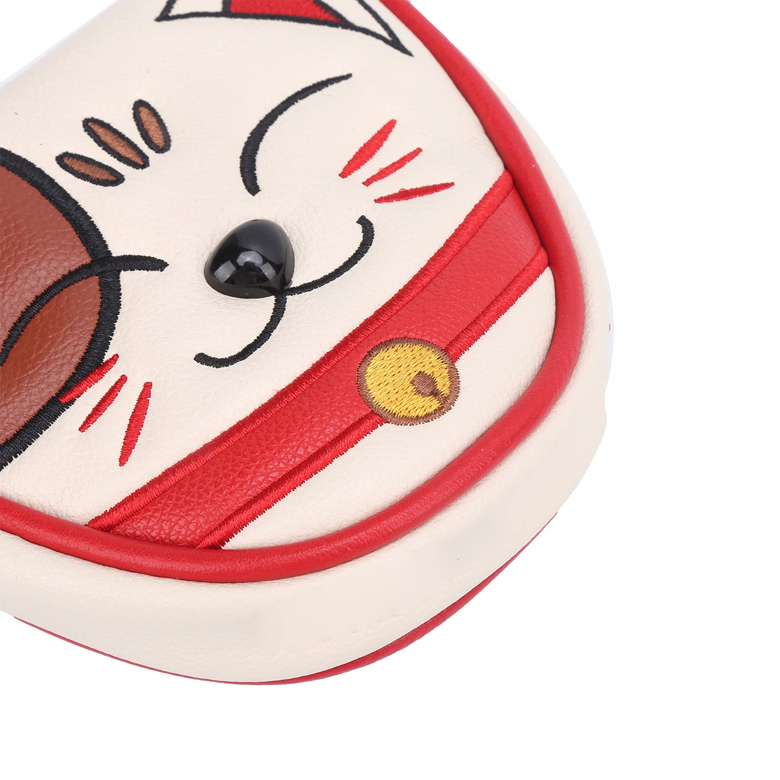 Keenso Golf Center Shaft Putter Cover, Lucky Cat Waterproof Golf Mallet Head Cover Club Center Putter Headcover Guard Protector