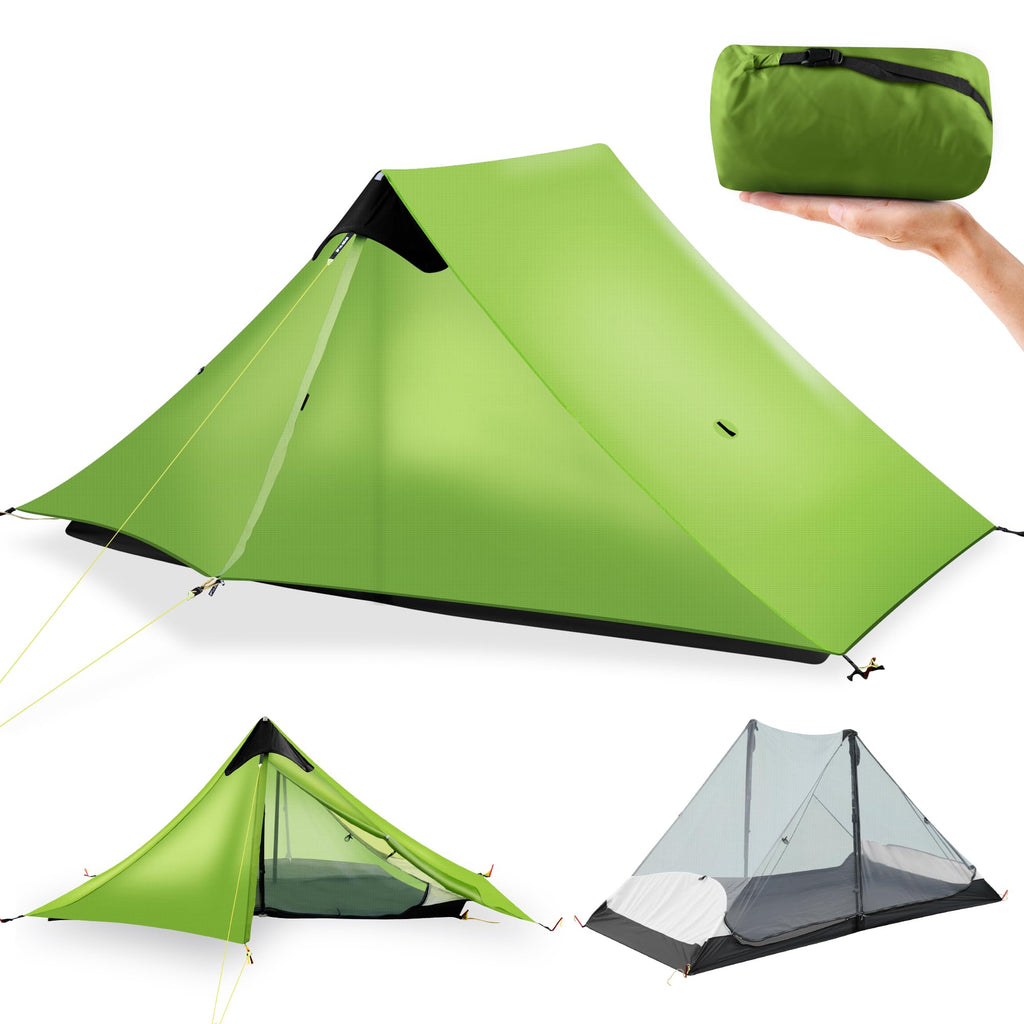 Ultralight Tent 3-Season Backpacking Tent 1 Person/2 Person Camping Tent, Outdoor Lightweight Lanshan Camping Tent Shelter, Perf
