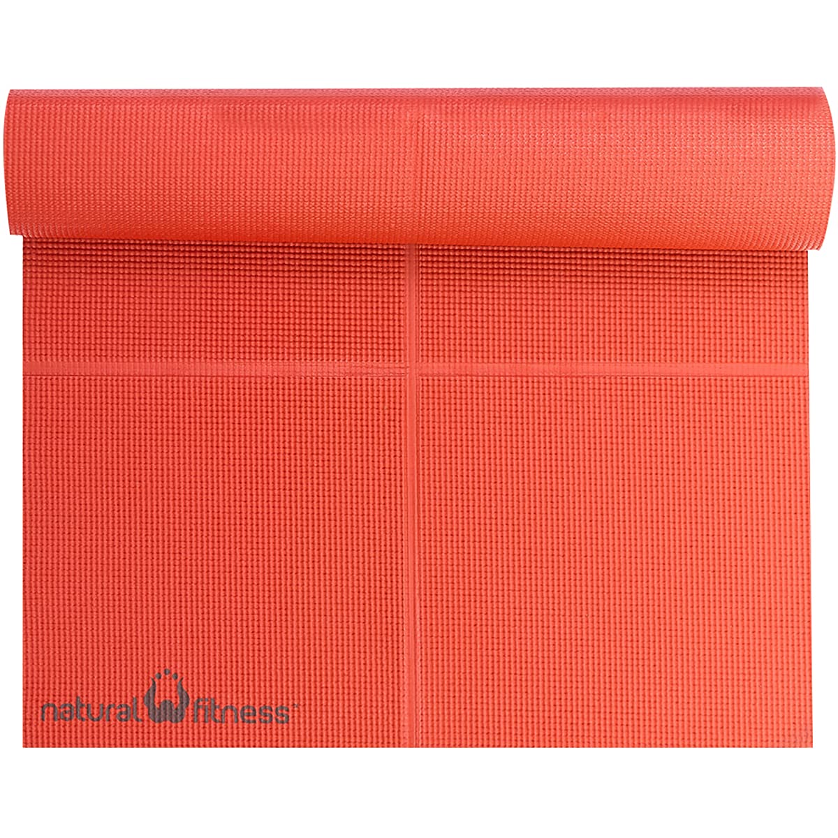 Natural Fitness Roam 72'' Folding Yoga Mat With Non-Slip Traction And Carry Bag To Protect And Keep Compact, 13 X 12.5 X 2.5, Re