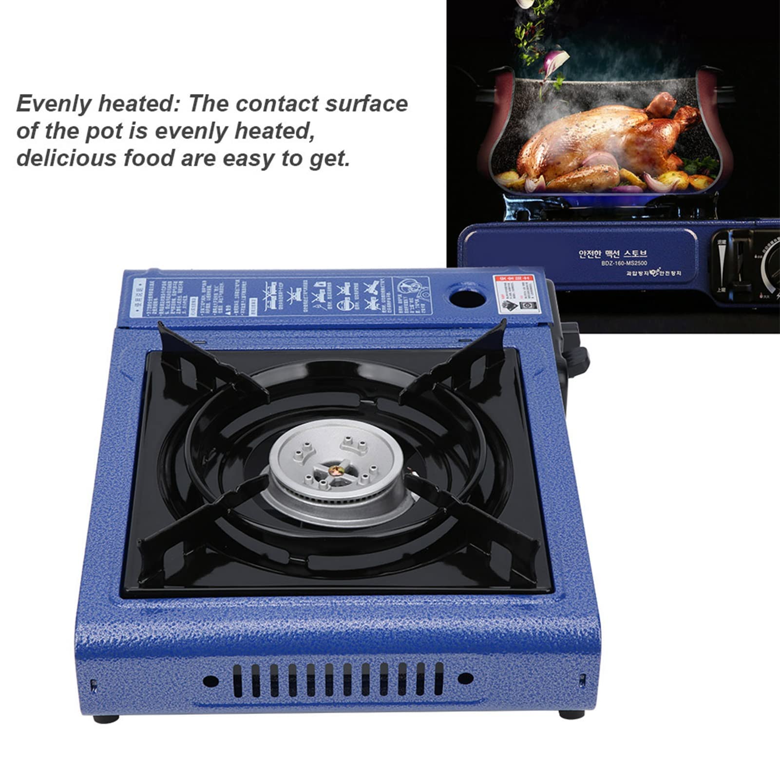 Portable Butane Stove, Ms-520 Piezo Ignition Camping Butane Cassette Stove Portable Gas Stove Outdoor Windproof Portable Barbecu