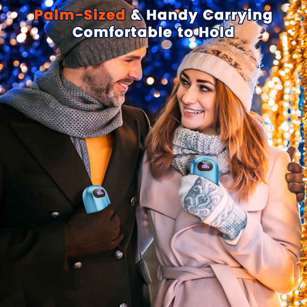 U Uzopi Hand Warmers Rechargeable, 14000Mah Electric Hand Warmer 2 Pack Dual-Sided Heating 17Hrs Warmth Max 131? Usb-C Portable