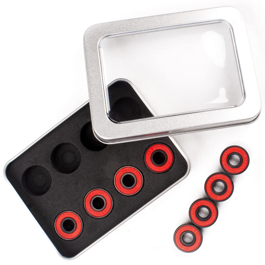 Senston Ceramic Skateboard Bearings High Speed Double Shielded 608 Rs Abec-11 8 Pack Set For Skateboard Trucks Scooters Wheel Ro