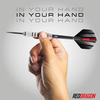 Red Dragon Sidewinder 25G Flightmaster - Tungsten Steel Darts Set With Flights And Shafts