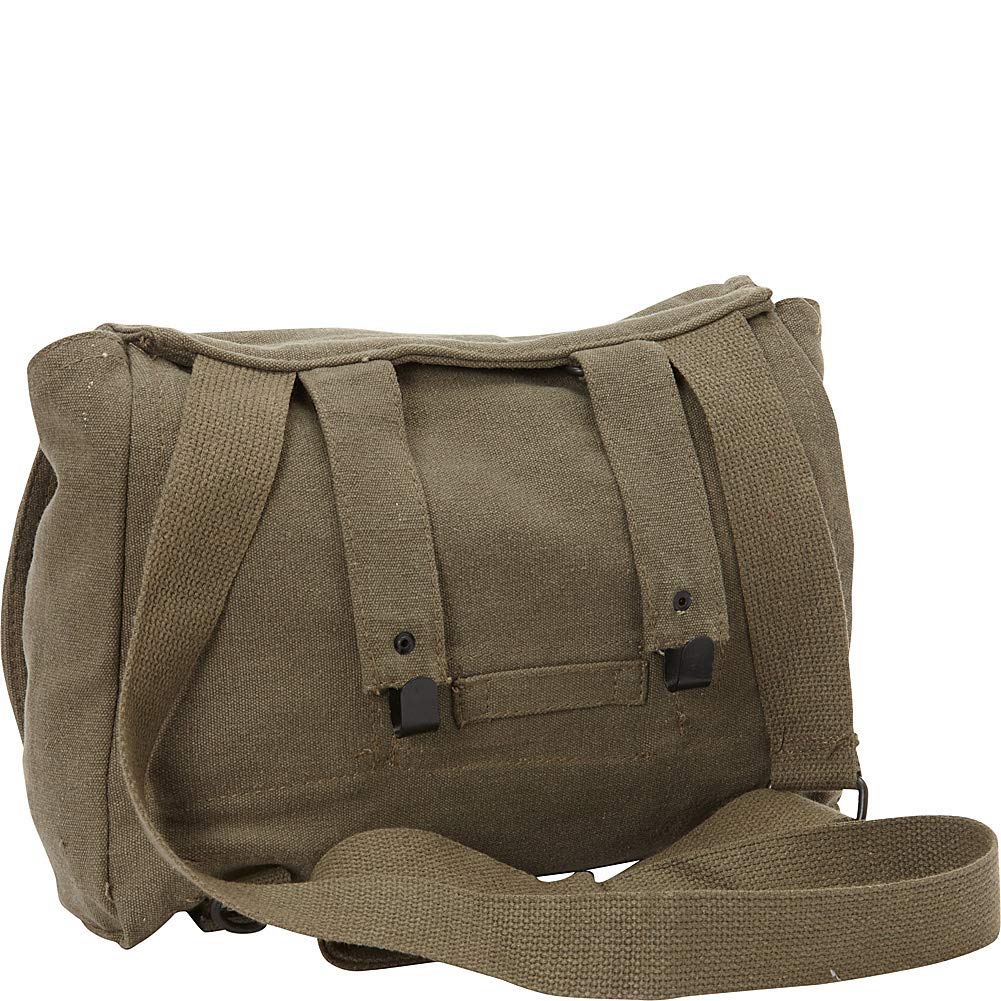 Retro Hungarian Shoulder Bag With Usa Emblem - Olive Drab