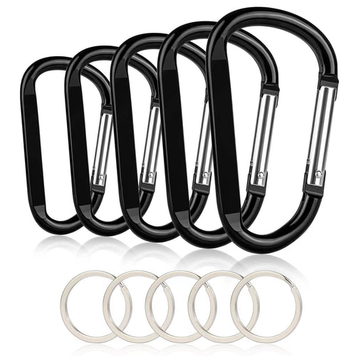 5Pcs 4 ''/10Cm Carabiner Clip- Large Strong Caribeener Clips-D Ring Caribeaner Keychain.