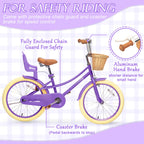 Glaf Toddler Girls Bike For 2-12 Years Old 12 14 16 20 Inch Girls Bike With Training Wheels And Baby Doll Seat Kids Bike Bicycle