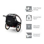 Hamax Traveller Two Seat Bike Trailer + Stroller (Black/Grey)