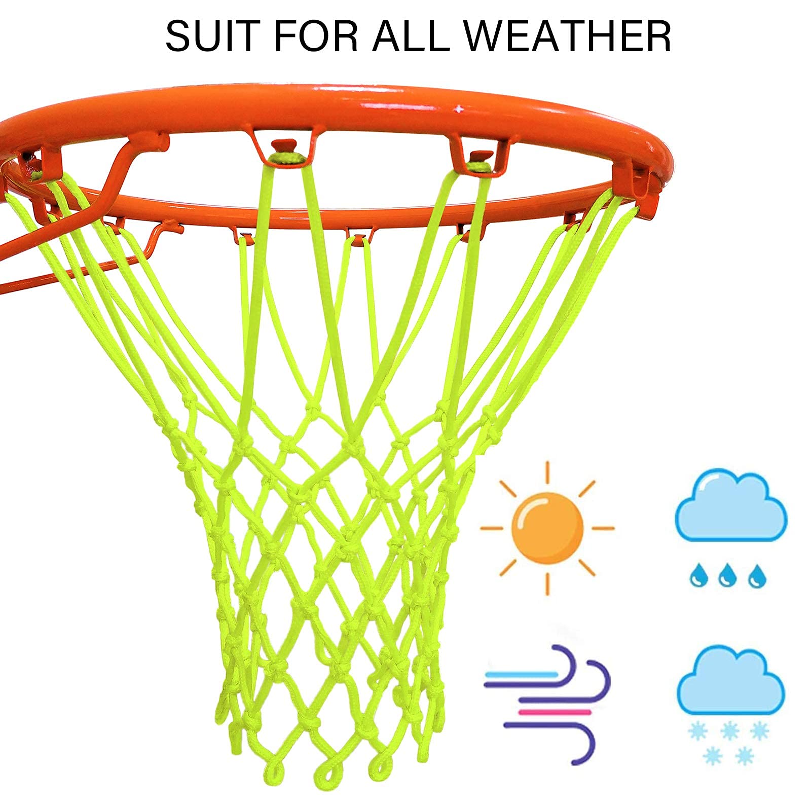 Lao Xue Nightlight Basketball Net Luminous Outdoor Portable Sun Powered Sports Nylon