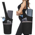 Ewedoos Yoga Mat Bag With Large Size Pocket And Zipper Pocket, Fit Most Size Mats (Black)