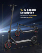 Electric Scooter, 8.5 /10 /14 Tire, 16/19/22 Mph Top Speed, 12/22/27/28/49 Miles Long Range, Folding Escooter for Adults and Tee