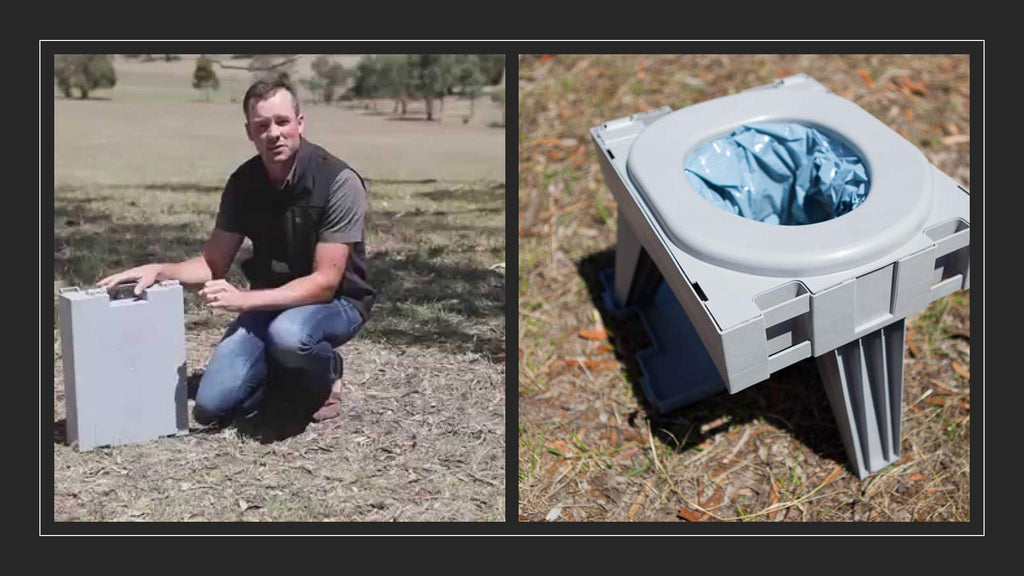 Go Anywhere Complete Portable Camping Toilet - For Camping, Hunting, Fishing And More - Comes With 3 Bonus Toilet Kits (Waste Ba