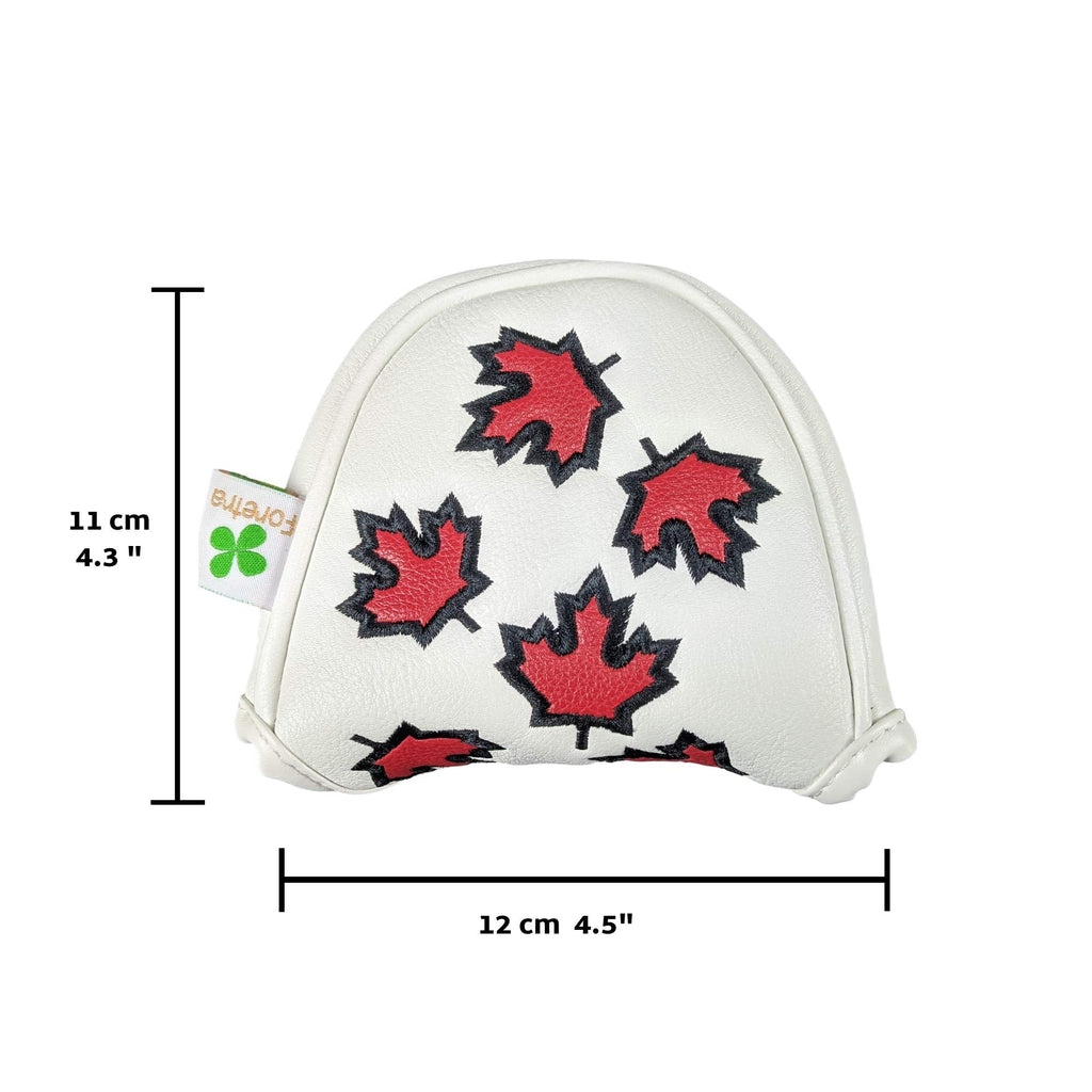 Foretra - Canada Maple Leaf - Golf Putter Headcover Quality Pu Leather Magnetic Closure For Mallet Style Putters Scotty Cameron