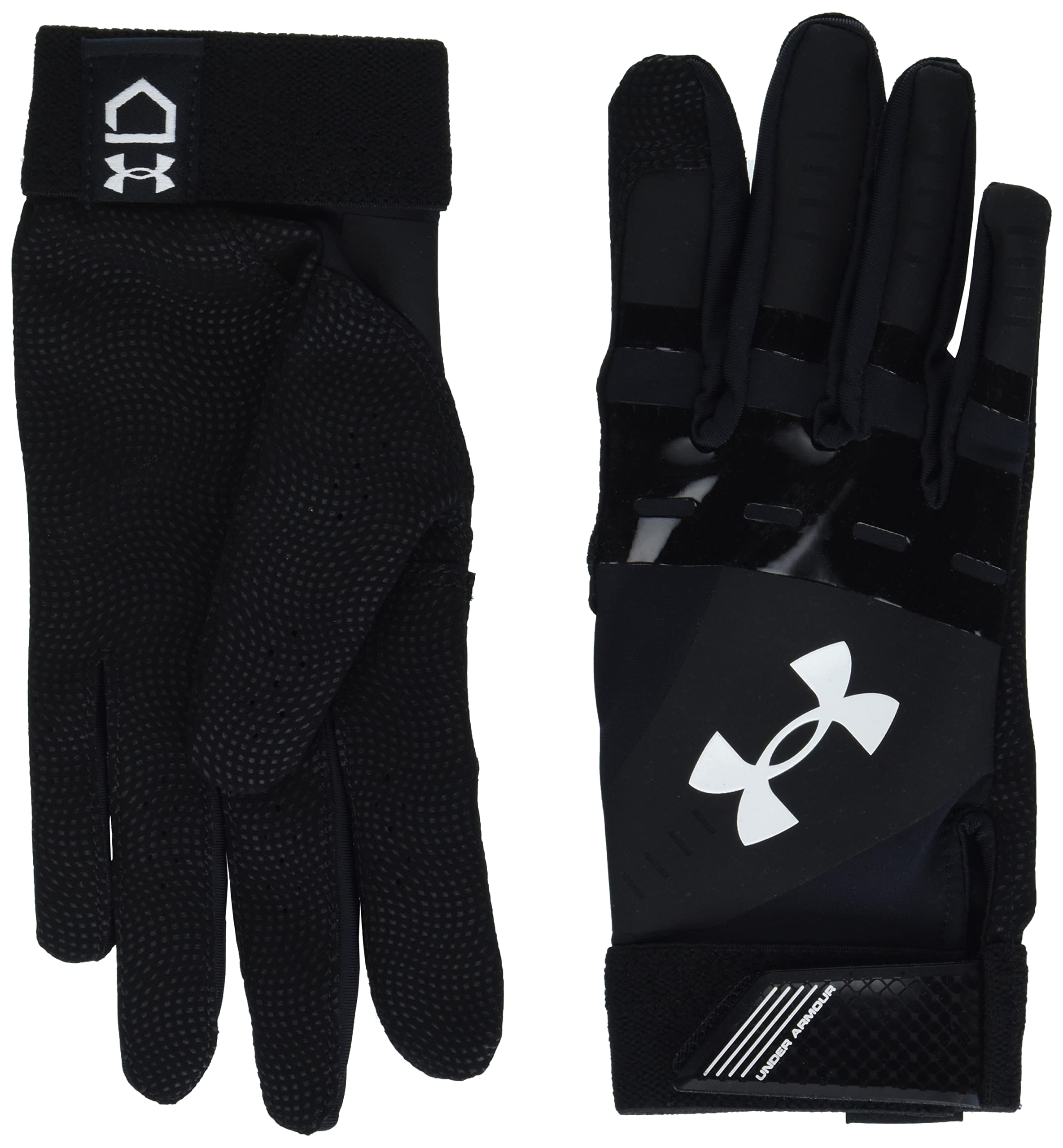 Under Armour Womens Radar Softball Gloves , (001) Black / Black / White , Medium