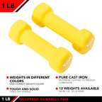 Jfit Neoprene Dumbbell Pairs, 1 Lb