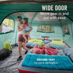 Coleman Skylodge 12-Person Camping Tent With Screen Room, Evergreen