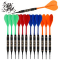 SHOT TAKER CO. EST. 2017 Soft Tip Darts Set |12 pc Bar Darts | 50 Extra Black 2BA Tips | 3 of Each Color| Fun Darts for 4 Player