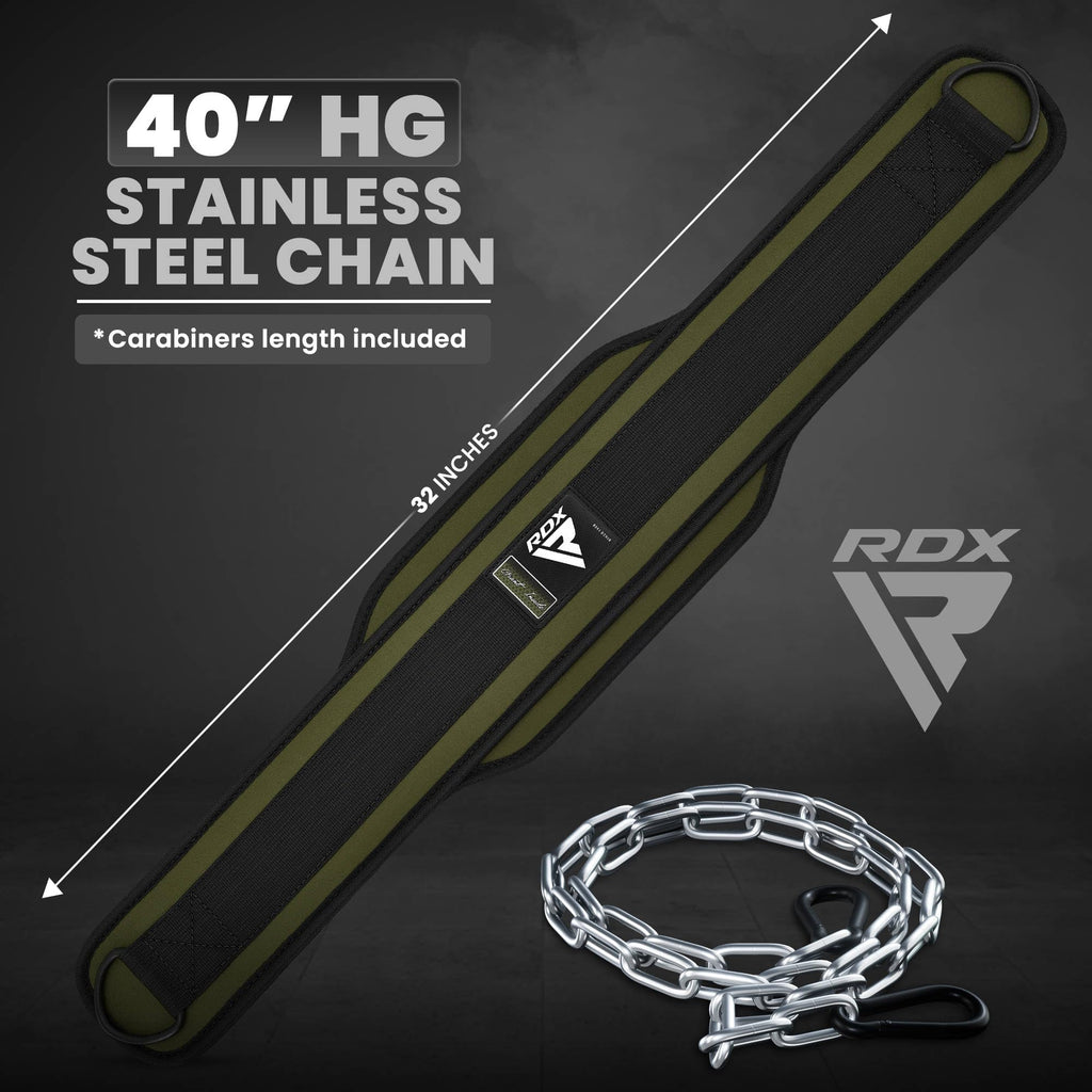 Rdx Dip Belt For Weight Lifting, Heavy Duty 36 Inch Adjustable Steel Chain, Dipping Belt Chin Pull Ups Gym Training Bodybuilding