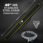 Rdx Dip Belt For Weight Lifting, Heavy Duty 36 Inch Adjustable Steel Chain, Dipping Belt Chin Pull Ups Gym Training Bodybuilding