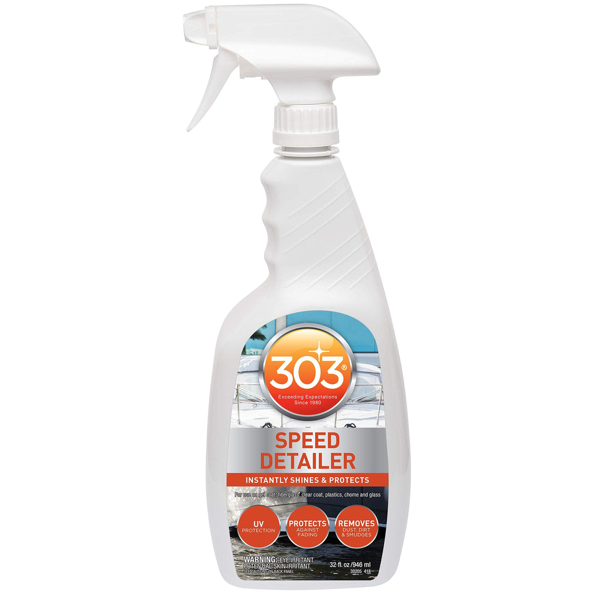 303 Products Marine Speed Detailer  Instantly Shines And Protects  UV Protection  Protects Against Fading  Removes Dust, Dir