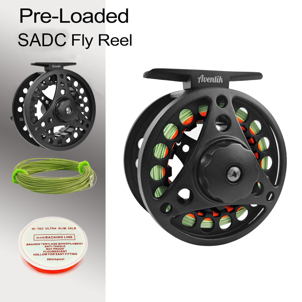 Aventik Extreme Fly Fishing Combo Kit 0/1/2/3/4/5/6 Weight Starter Fly Fishing Rod And Reel Kit Outfit With One Travel Case(9'0'