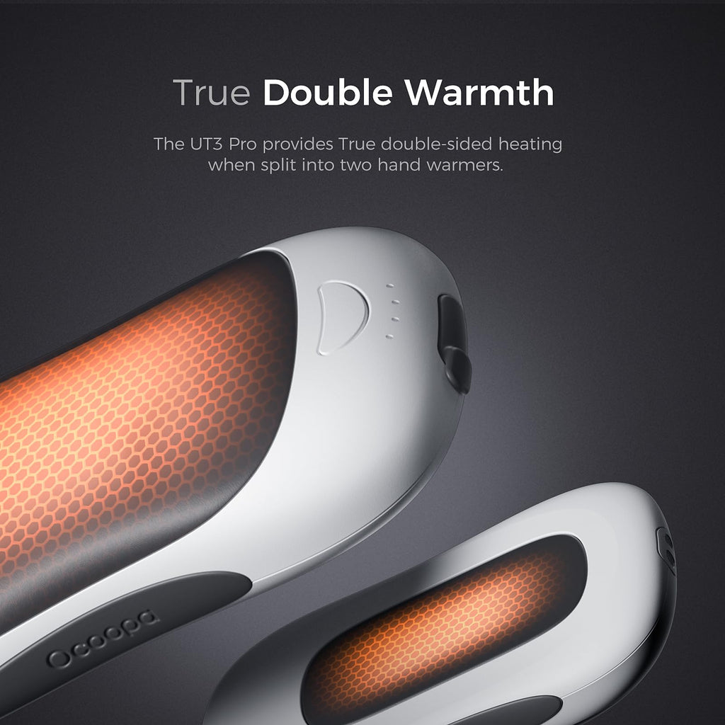 Ocoopa Magnetic Rechargeable Hand Warmers, True Double Warmth Handwarmers 10000Mah, Up To 15 Hours, Max 136?, Electric Heater, F