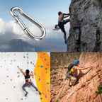 Grandbuy 4 Inch Large Spring Snap Hook Carabiner, 304 Stainless Steel Snap Hook Heavy Duty Carabiner Clip, Stainless Steel Sprin