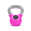 Cap Barbell Colored Rubber Coated Kettlebell With Chrome Handle, 10 Lb