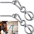 Dunzy 2 Sets Horse Tie Ring, Horse Tack And Supplies Horse Training Equipment Safe Horse Accessories With Eye Bolt, Tie Rings (S