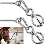 Dunzy 2 Sets Horse Tie Ring, Horse Tack And Supplies Horse Training Equipment Safe Horse Accessories With Eye Bolt, Tie Rings (S