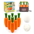 Carrot Bowling Set for Toddlers & Kids - 6 Pins, 2 Bunny Balls & Bag - Safe Indoor Active Play - Fun Summer Activity & Birthday 
