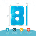 Healthy Packers Ice Packs For Lunch Boxes & Coolers - Freezer Packs - Original Cool Pack | Cooler Accessories For Beach, Camping