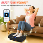 ALSO GO Vibration Plate Exercise Machine, 120-Level & 3 Workout Modes Vibration Board for Weight Loss/Lymphatic Drainage, 400lbs