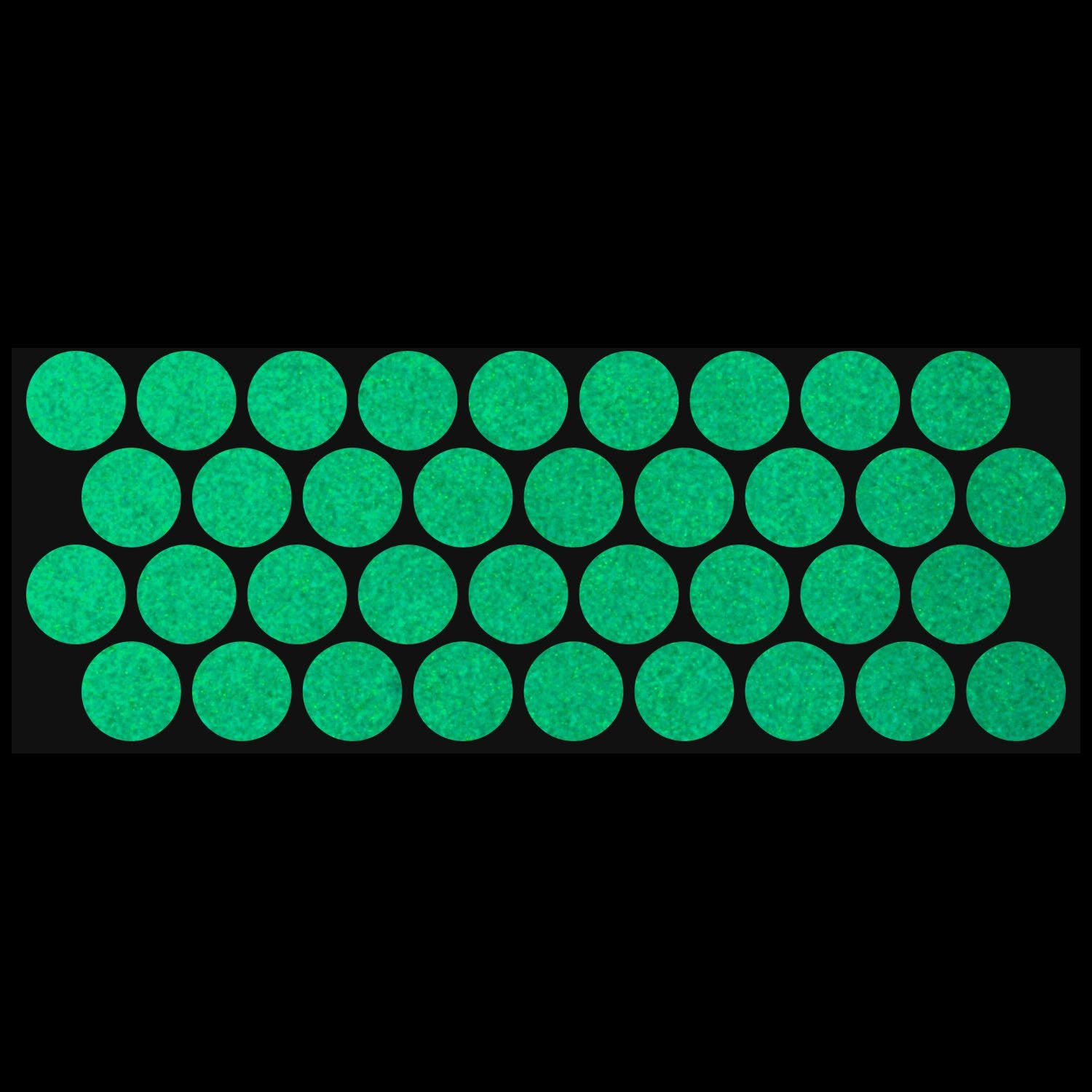 Litemark Reflective Green 1 Inch Circle Sticker Decals For Helmets, Bicycles, Strollers, Wheelchairs And More - Pack Of 36