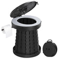 Triptips 2025 New Upgrade Retractable Portable Toilet Foldable With Soft Cushion Height Adjustable Travel Toilet For Car Camping