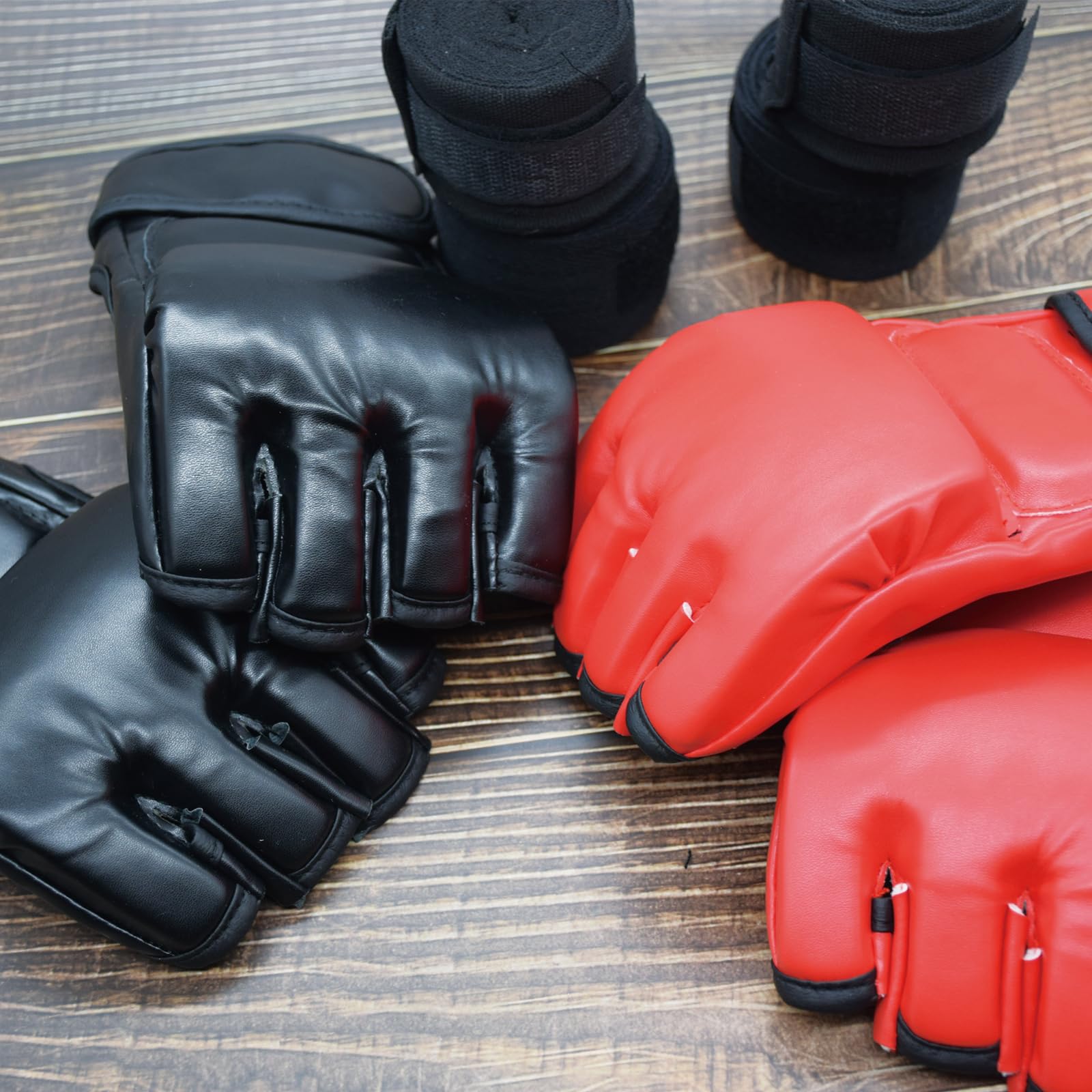 2 Pairs Boxing Gloves Kickboxing Gloves For Men Women Kids Professional Shockproof Leather Sparring Training Gloves Set Mma Glov