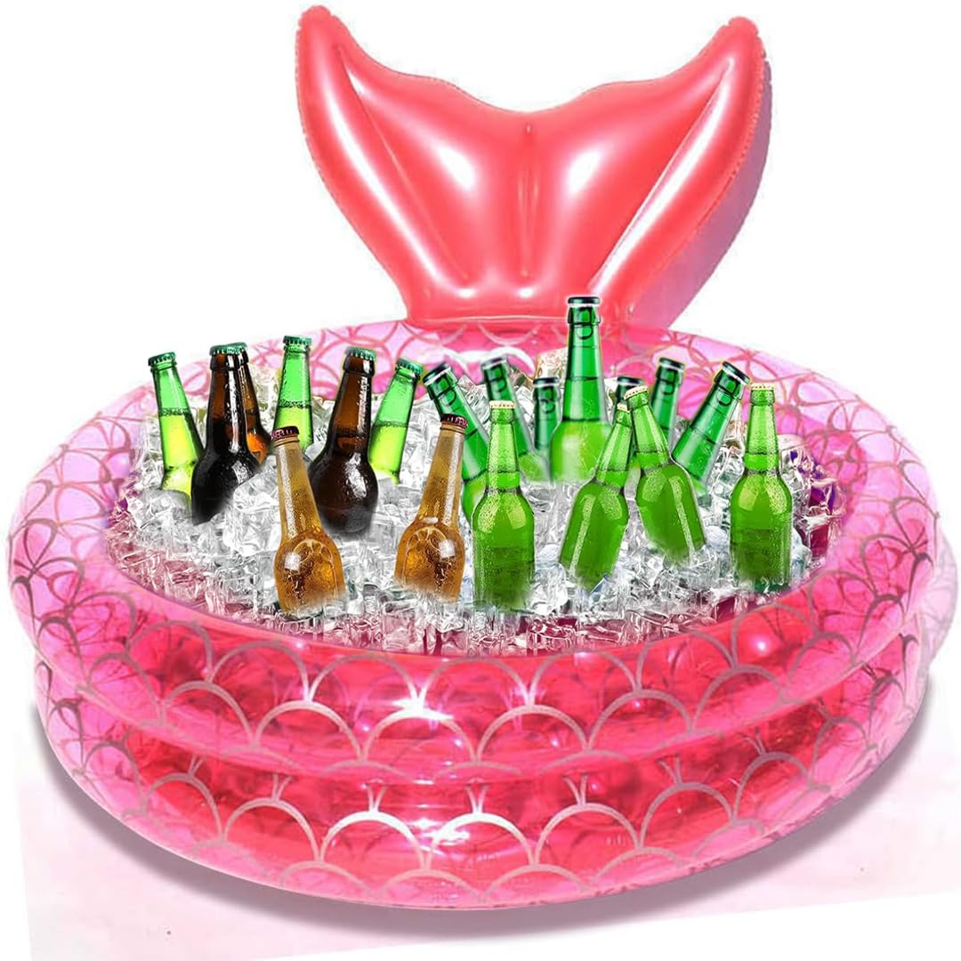 Benelet Inflatable Backyard Kiddie Mermaid Pools, Garden Round Swimming Pool For Kids, Kiddie Paddling Pool Indoor&Outdoor Baby