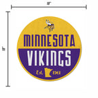 Rico Industries Nfl Minnesota Vikings Classic Shape Cut Pennant - Home And Living Room D  Cor - Soft Felt Ez To Hang 18X0.10X18