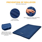 Kingcamp Double Sleeping Pad For Camping, Rollover Prevention Inflatable Queen Camping Mattress 2 Person Ultralight Air Mat For
