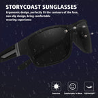 Storycoast Polarized Sports Sunglasses For Men Women Unbreakable Frame Cycling Fishing Driving 3Pack Black+Black+Black