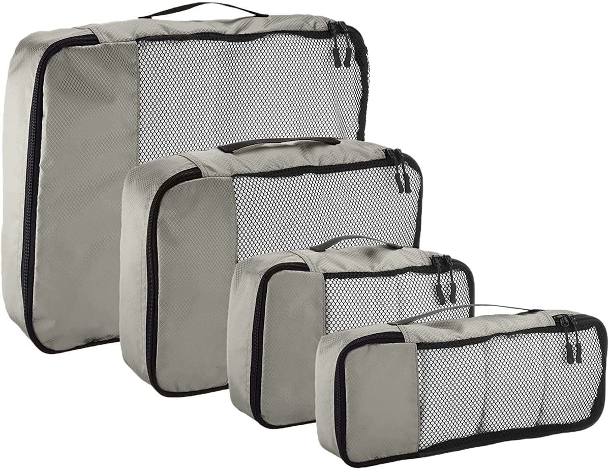 Gomajo Packing Cube Travel Organizer For Men And Women Luggage Laundry Clothes Storage Pouch Bags (Large,Medium,Small,Slim 4 Pi