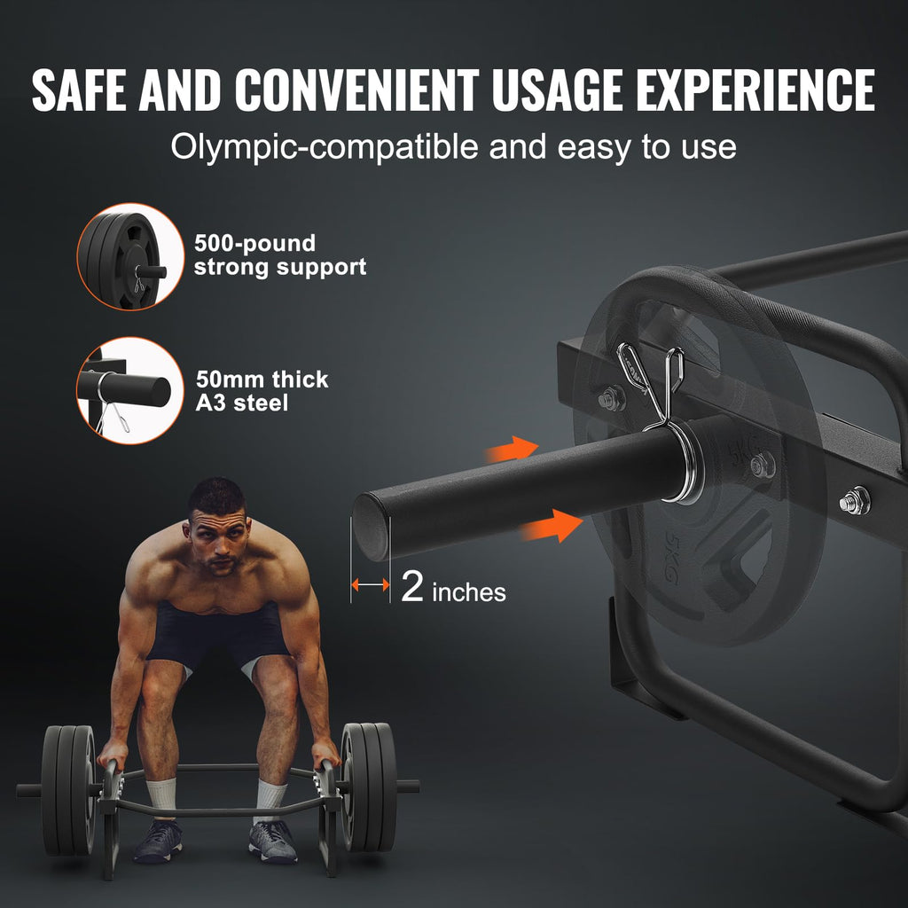 Vevor Trap Bar, 500 Lbs Hex Barbell Trap Bar, 55.7'' Squat Deadlift Barbell, 25Mm Diameter Weight Lifting Strength Training Shru