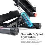 Sunny Health & Fitness Mini Steppers for Exercise at Home, Stair Step Workout Machine with Optional Resistance Bands, Full Body
