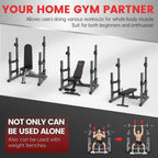 Pasyou Squat Rack For Home Gym With Max Load 1800 Lbs For Bumpers And 600 Lbs For J Hooks (Model:Sr30)