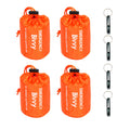 Gogood 4 Pack Emergency Bag Survival Bivvy Sack With Whistles, Lightweight Portable Emergency Supplies For Outdoor Camping Hikin